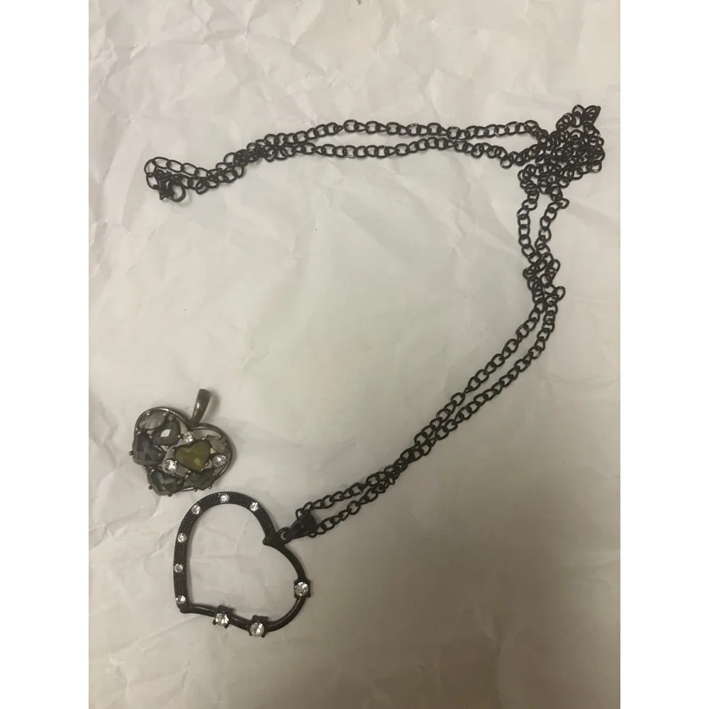 Necklace ‎ Black Chain heart Pendant